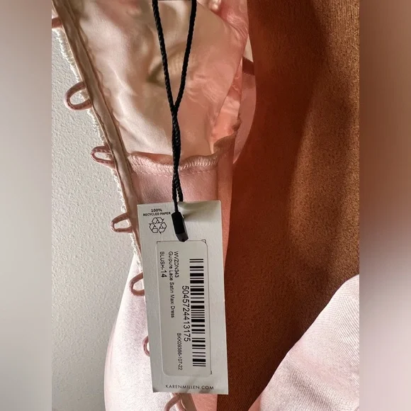 Karen Millen Pink Floral Embroidered Maxi Dress - Picture 9 of 9